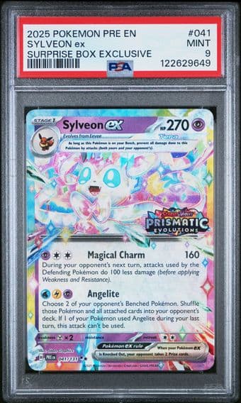 2025 #041 Sylveon EX PSA 9 Pre EN-Prismatic Evolutions Pokemon