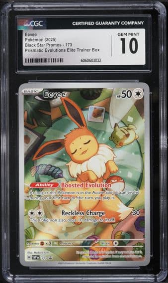 2025 #173 Eevee CGC 10 Svp EN-SV Black Star Promo Pokemon