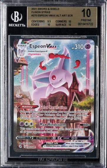 2021 #270 Full Art/Espeon Vmax BGS 10 Sword & Shield Fusion Strike Pokemon