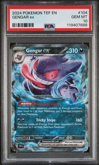 2024 #104 Gengar EX PSA 10 Tef EN-Temporal Forces Pokemon