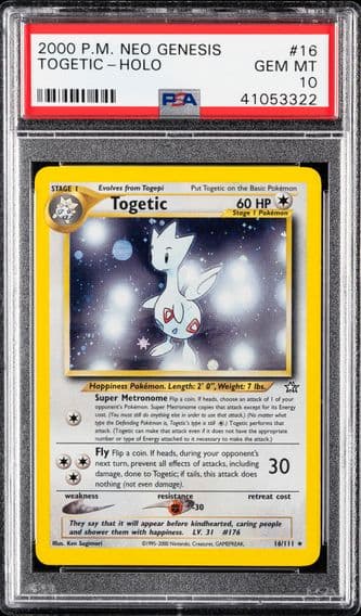 2000 #16 Togetic-Holo PSA 10 Neo Genesis Pokemon