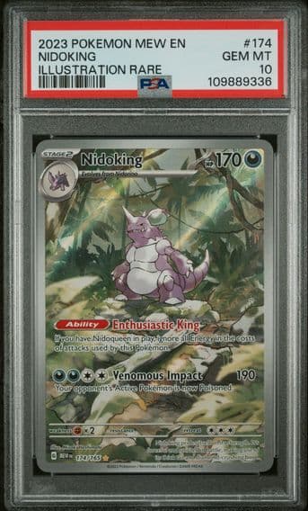2023 #174 Nidoking PSA 10 Mew EN-151 Pokemon