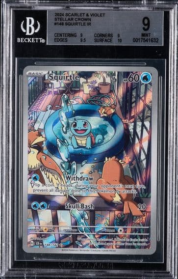 2024 #148 Squirtle BGS 9 Stellar Crown - SCR EN - English Pokemon