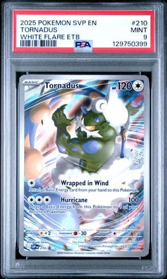 2025 #210 Tornadus PSA 9 Svp EN-SV Black Star Promo Pokemon