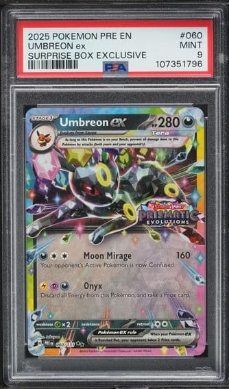 2025 #060 Umbreon EX PSA 9 Pre EN-Prismatic Evolutions Pokemon