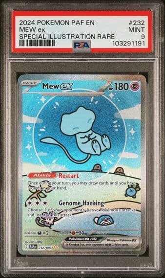 2024 #232 Mew ex PSA 9 Paldean Fates - PAF EN - English Pokemon