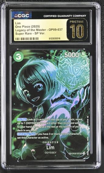 2025 #OP09-037 Lim SR SP Ver. (SP next to number) CGC 10 Pristine Legacy of the Master (OP12) - English