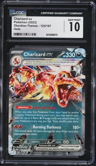 2023 #125 Charizard EX CGC 10 Obf EN-Obsidian Flames Pokemon
