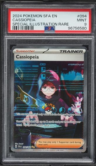 2024 #094 Cassiopeia PSA 9 Sfa EN-Shrouded Fable Pokemon
