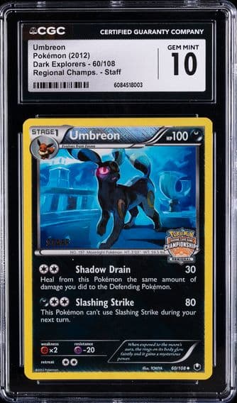 2012 #60 Umbreon-Holo CGC 10 Black & White Dark Explorers Pokemon