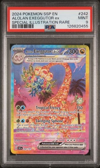 2024 #242 Alolan Exeggutor EX PSA 9 Ssp EN-Surging Sparks Pokemon