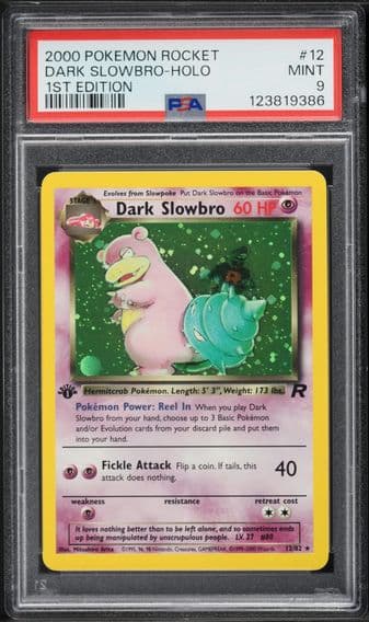 2000 #12 Dark Slowbro-Holo 1st Edition PSA 9 Rocket Pokemon