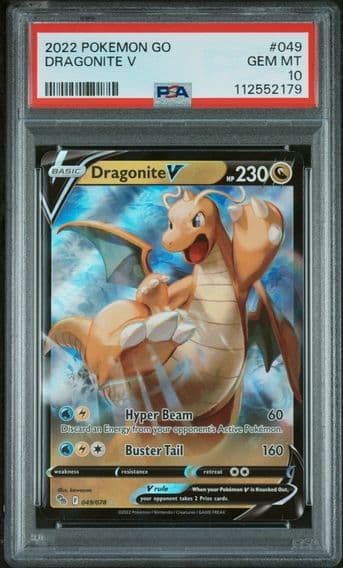 2022 #049 Dragonite V PSA 10 Go Pokemon