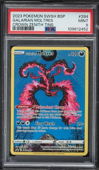 2023 #284 Galarian Moltres PSA 9 Swsh Black Star Promo Pokemon