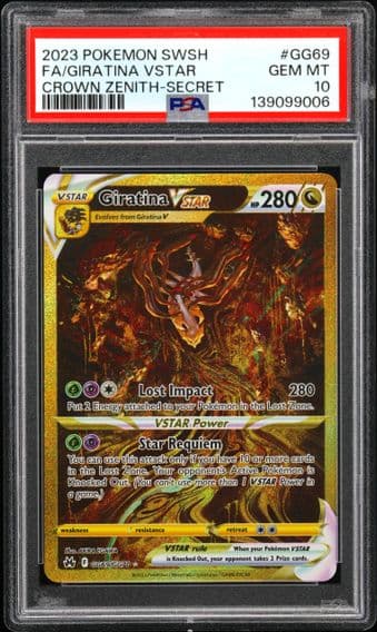 2023 #GG69 Full Art/Giratina Vstar PSA 10 Sword and Shield Crown Zenith