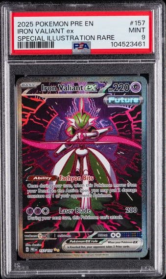 2025 #157 Iron Valiant EX PSA 9 Pre EN-Prismatic Evolutions Pokemon