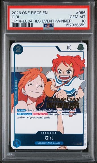 2026 #096 Girl PSA 10 One Piece Promos