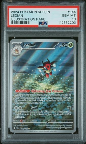 2024 #144 Ledian PSA 10 Scr EN-Stellar Crown Pokemon