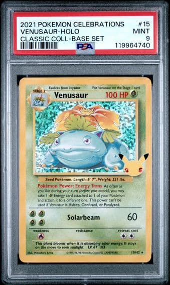 2021 #15 Venusaur-Holo PSA 9 Celebrations Classic Collection
