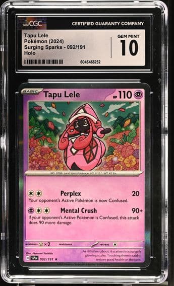 2024 #092 Tapu Lele CGC 10 Surging Sparks - SSP EN - English
