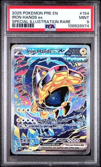 2025 #154 Iron Hands EX PSA 9 Pre EN-Prismatic Evolutions Pokemon
