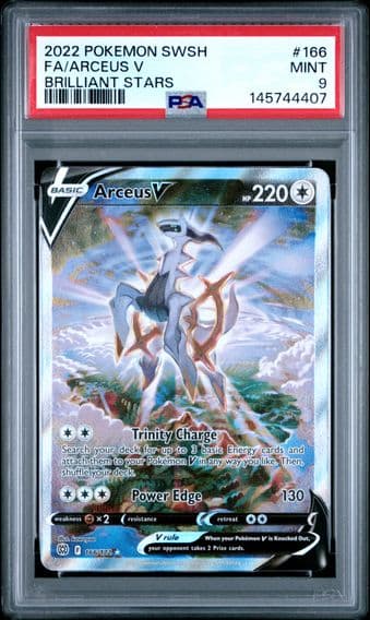 2022 #166 Full Art/Arceus V PSA 9 Sword & Shield Brilliant Stars Pokemon