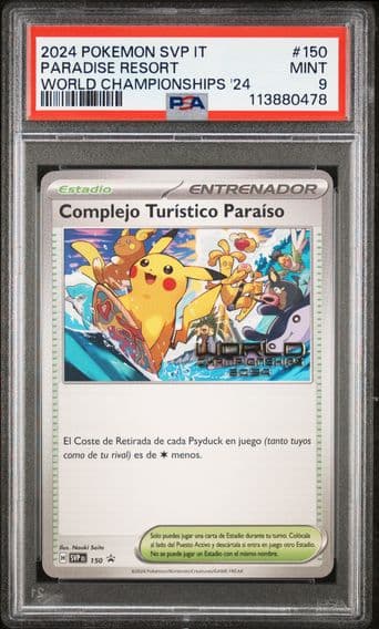 2024 #150 Paradise Resort PSA 9 Italian Svp It-SV Black Star Promo Pokemon