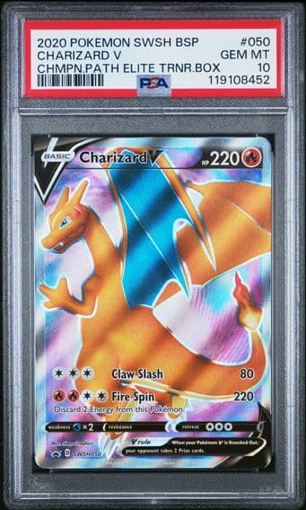 2020 #050 Charizard V PSA 10 Swsh Black Star Promo Pokemon