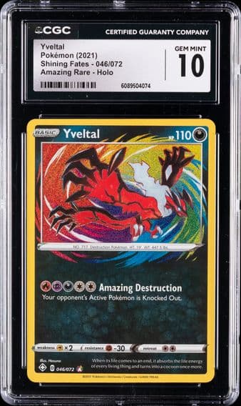 2021 #046 Yveltal CGC 10 Sword & Shield Shining Fates Pokemon