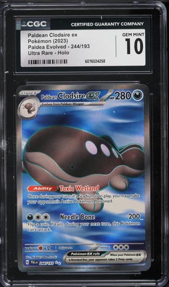 2023 #244 Paldean Clodsire EX CGC 10 Pal EN-Paldea Evolved Pokemon