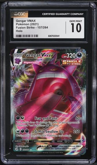 2021 #157 Full Art/Gengar Vmax CGC 10 Sword & Shield Fusion Strike Pokemon