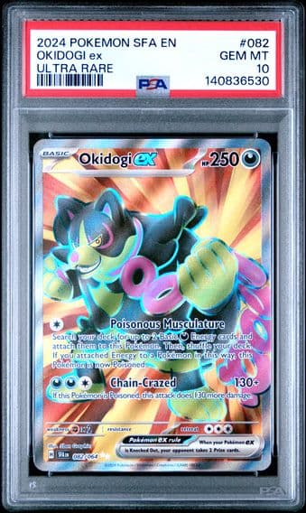 2024 #082 Okidogi EX PSA 10 Sfa EN-Shrouded Fable Pokemon