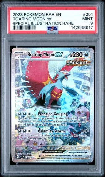 2023 #251 Roaring Moon EX PSA 9 Par EN-Paradox Rift Pokemon