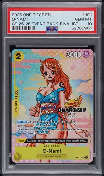 2025 #101 O-Nami PSA 10 One Piece Championship 2025-26 Event Pack