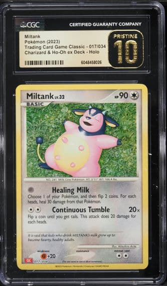 2023 #017 Miltank CGC 10 Pristine Trading Card Game Classic - CLV, CLC, CLB - English Pokemon