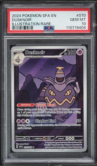 2024 #70 SCARLET & VIOLET SHROUDED FABLE IR DUSKNOIR PSA 10 POKEMON