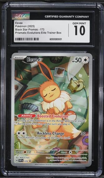 2025 #173 Eevee CGC 10 Svp EN-SV Black Star Promo Pokemon