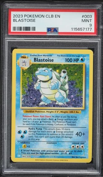 2023 #003 Blastoise PSA 9 Clb-Trading Card Game Classic Blastoise & Suicune EX Deck Pokemon