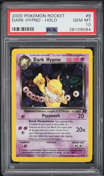 2000 #9 Dark Hypno-Holo PSA 10 Rocket Pokemon