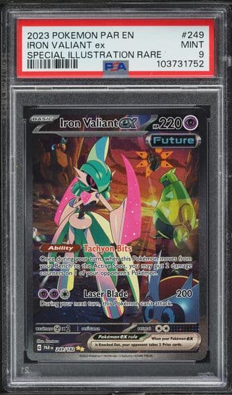 2023 #249 SV PARADOX RIFT SIR IRON VALIANT EX PSA 9  POKEMON