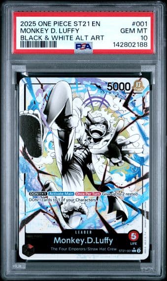 2025 #001 Monkey D. Luffy PSA 10 Starter Deck ST21-EX Gear 5 One Piece