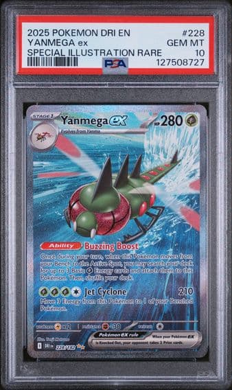 2025 #228 Yanmega EX PSA 10 Dri EN-Destined Rivals Pokemon