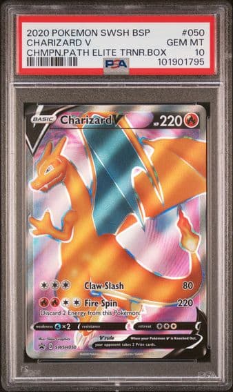2020 #050 Charizard V PSA 10 Swsh Black Star Promo Pokemon