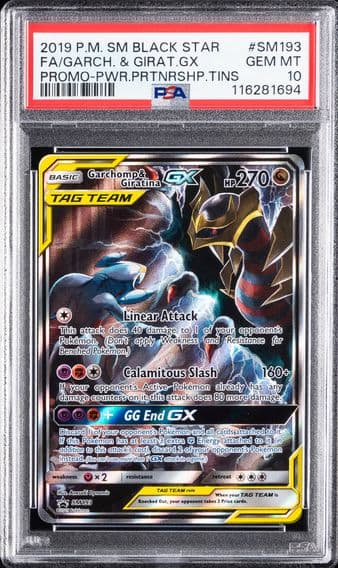 2019 #SM193 Full Art/Garchomp & Giratina GX PSA 10 SM Black Star Promo Pokemon