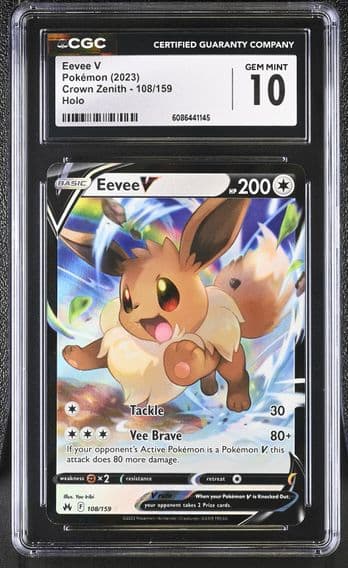 2023 #108 Eevee V CGC 10 Crown Zenith - English