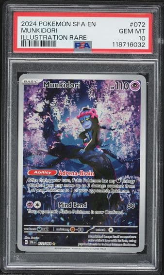 2024 #72 Munkidori PSA 10 Sfa EN-Shrouded Fable Pokemon