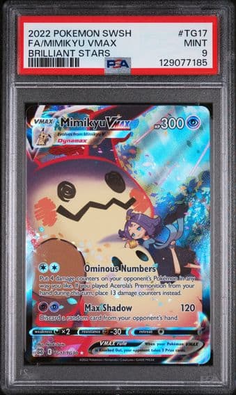2022 #TG17 Full Art/Mimikyu Vmax PSA 9 Sword & Shield Brilliant Stars Pokemon