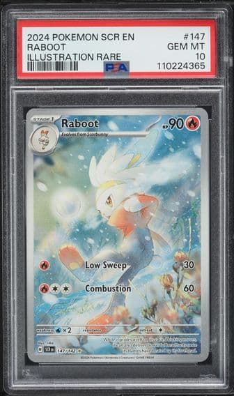 2024 #147 Raboot PSA 10 Scr EN-Stellar Crown Pokemon