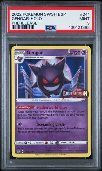 2022 #241 Gengar-Holo PSA 9 Swsh Black Star Promo Pokemon