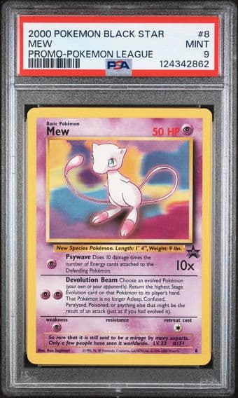 2000 #8 Mew PSA 9 Promo Black Star Pokemon